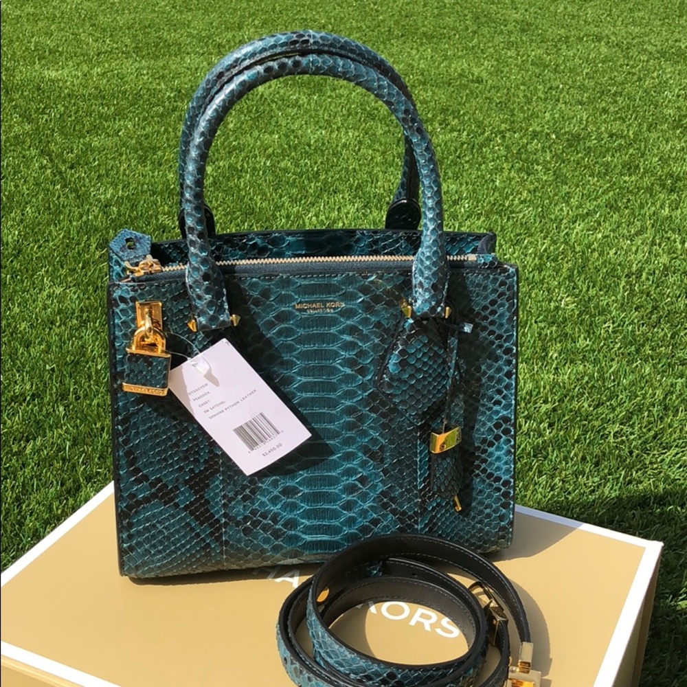 ๐ผ MK Genuine Python Satchel - Picture 6 of 8